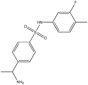 4-(1-aminoethyl)-N-(3-fluoro-4-methylphenyl)benzene-1-sulfonamide Structure