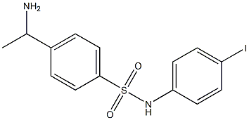 4-(1-aminoethyl)-N-(4-iodophenyl)benzene-1-sulfonamide 结构式