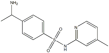 4-(1-aminoethyl)-N-(4-methylpyridin-2-yl)benzene-1-sulfonamide,,结构式