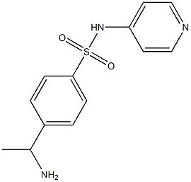 4-(1-aminoethyl)-N-(pyridin-4-yl)benzene-1-sulfonamide,,结构式