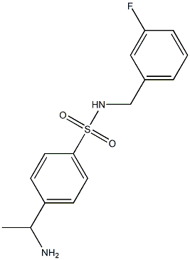  4-(1-aminoethyl)-N-[(3-fluorophenyl)methyl]benzene-1-sulfonamide