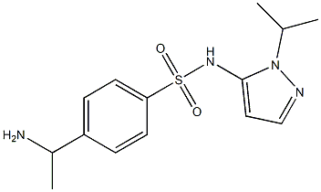  4-(1-aminoethyl)-N-[1-(propan-2-yl)-1H-pyrazol-5-yl]benzene-1-sulfonamide