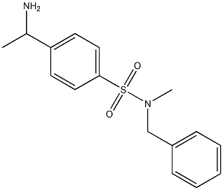 4-(1-aminoethyl)-N-benzyl-N-methylbenzene-1-sulfonamide Struktur