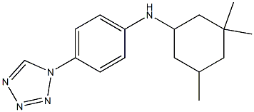 4-(1H-1,2,3,4-tetrazol-1-yl)-N-(3,3,5-trimethylcyclohexyl)aniline Struktur