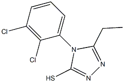 4-(2,3-dichlorophenyl)-5-ethyl-4H-1,2,4-triazole-3-thiol 结构式