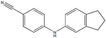 4-(2,3-dihydro-1H-inden-5-ylamino)benzonitrile,,结构式
