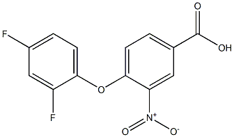 4-(2,4-difluorophenoxy)-3-nitrobenzoic acid Struktur