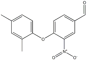 4-(2,4-dimethylphenoxy)-3-nitrobenzaldehyde 结构式
