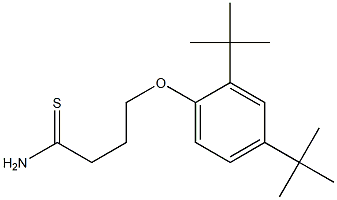 4-(2,4-di-tert-butylphenoxy)butanethioamide Struktur