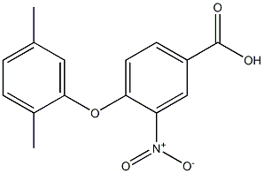 4-(2,5-dimethylphenoxy)-3-nitrobenzoic acid 结构式