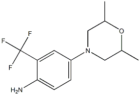 4-(2,6-dimethylmorpholin-4-yl)-2-(trifluoromethyl)aniline,,结构式