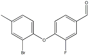 4-(2-bromo-4-methylphenoxy)-3-fluorobenzaldehyde 化学構造式