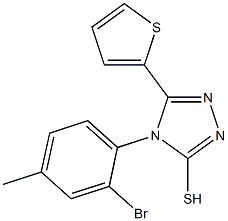 4-(2-bromo-4-methylphenyl)-5-(thiophen-2-yl)-4H-1,2,4-triazole-3-thiol Structure