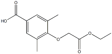 4-(2-ethoxy-2-oxoethoxy)-3,5-dimethylbenzoic acid Struktur