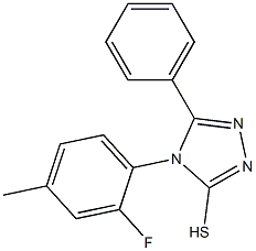 4-(2-fluoro-4-methylphenyl)-5-phenyl-4H-1,2,4-triazole-3-thiol 结构式