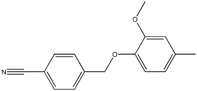 4-(2-methoxy-4-methylphenoxymethyl)benzonitrile Structure