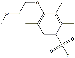 4-(2-methoxyethoxy)-2,3,5-trimethylbenzene-1-sulfonyl chloride Structure