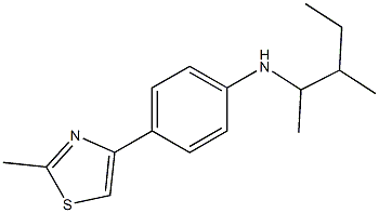 4-(2-methyl-1,3-thiazol-4-yl)-N-(3-methylpentan-2-yl)aniline Structure