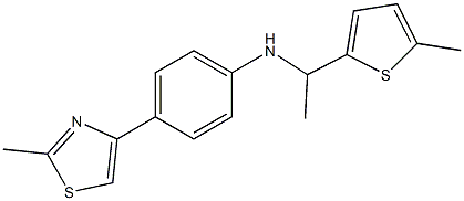 4-(2-methyl-1,3-thiazol-4-yl)-N-[1-(5-methylthiophen-2-yl)ethyl]aniline Struktur