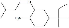 4-(2-methylbutan-2-yl)-2-(3-methylbutoxy)cyclohexan-1-amine,,结构式