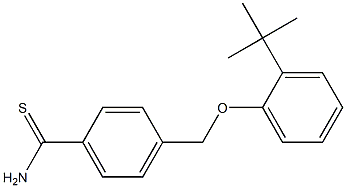 4-(2-tert-butylphenoxymethyl)benzene-1-carbothioamide,,结构式