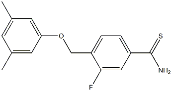 4-(3,5-dimethylphenoxymethyl)-3-fluorobenzene-1-carbothioamide,,结构式