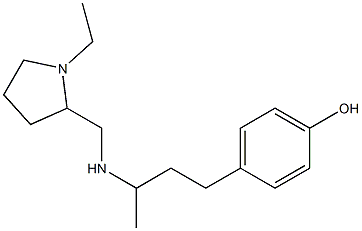 4-(3-{[(1-ethylpyrrolidin-2-yl)methyl]amino}butyl)phenol Struktur