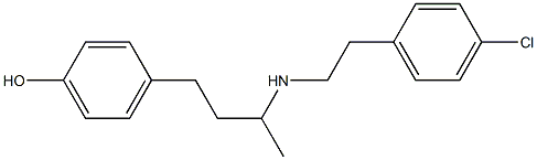 4-(3-{[2-(4-chlorophenyl)ethyl]amino}butyl)phenol 结构式