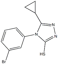 4-(3-bromophenyl)-5-cyclopropyl-4H-1,2,4-triazole-3-thiol 化学構造式