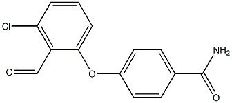 4-(3-chloro-2-formylphenoxy)benzamide Struktur