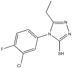 4-(3-chloro-4-fluorophenyl)-5-ethyl-4H-1,2,4-triazole-3-thiol Structure