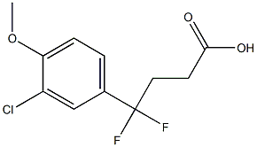 4-(3-chloro-4-methoxyphenyl)-4,4-difluorobutanoic acid 化学構造式