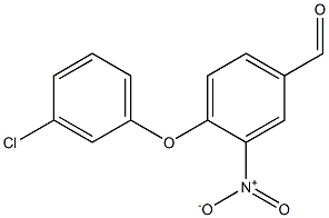 4-(3-chlorophenoxy)-3-nitrobenzaldehyde 化学構造式