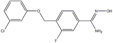 4-(3-chlorophenoxymethyl)-3-fluoro-N'-hydroxybenzene-1-carboximidamide