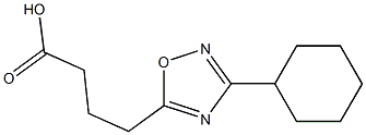 4-(3-cyclohexyl-1,2,4-oxadiazol-5-yl)butanoic acid,,结构式