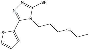 4-(3-ethoxypropyl)-5-(thiophen-2-yl)-4H-1,2,4-triazole-3-thiol 化学構造式