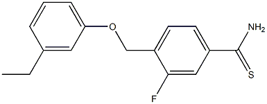 4-(3-ethylphenoxymethyl)-3-fluorobenzene-1-carbothioamide,,结构式