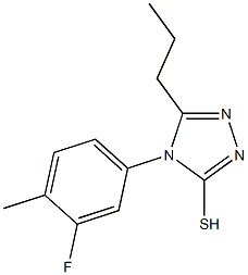 4-(3-fluoro-4-methylphenyl)-5-propyl-4H-1,2,4-triazole-3-thiol,,结构式