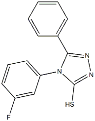 4-(3-fluorophenyl)-5-phenyl-4H-1,2,4-triazole-3-thiol,,结构式