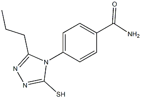 4-(3-propyl-5-sulfanyl-4H-1,2,4-triazol-4-yl)benzamide 化学構造式