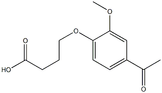 4-(4-acetyl-2-methoxyphenoxy)butanoic acid Structure