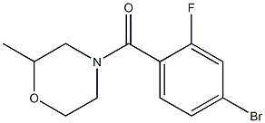 4-(4-bromo-2-fluorobenzoyl)-2-methylmorpholine,,结构式