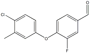 4-(4-chloro-3-methylphenoxy)-3-fluorobenzaldehyde,,结构式