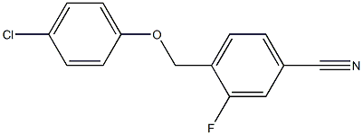 4-(4-chlorophenoxymethyl)-3-fluorobenzonitrile,,结构式