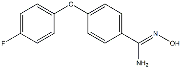 4-(4-fluorophenoxy)-N'-hydroxybenzene-1-carboximidamide 结构式