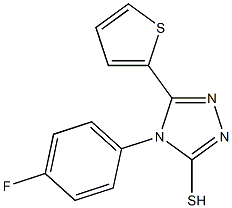 4-(4-fluorophenyl)-5-(thiophen-2-yl)-4H-1,2,4-triazole-3-thiol Struktur