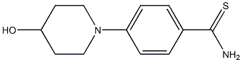 4-(4-hydroxypiperidin-1-yl)benzene-1-carbothioamide 化学構造式