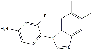 4-(5,6-dimethyl-1H-1,3-benzodiazol-1-yl)-3-fluoroaniline