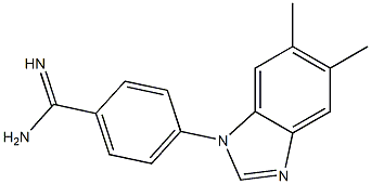  4-(5,6-dimethyl-1H-1,3-benzodiazol-1-yl)benzene-1-carboximidamide