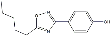 4-(5-pentyl-1,2,4-oxadiazol-3-yl)phenol,,结构式